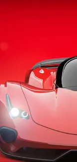 Sleek red sports car design perfect for mobile wallpaper.