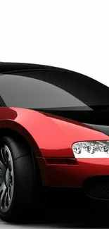 Sleek red sports car with a modern design.