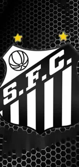 Black S.F.C. crest wallpaper with yellow stars.