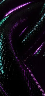 Sleek serpent skin texture with black and purple scales.