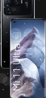 Sleek smartphone with modern design wallpaper.