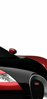 Sleek black and red sports car in stylish mobile wallpaper.