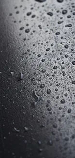 Water droplets on dark surface wallpaper.