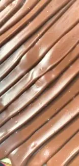 Smooth chocolate ripple texture mobile wallpaper.