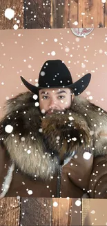 Snow Human Body Beard Live Wallpaper