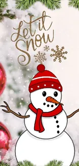 Snowman Christmas Day Winter Live Wallpaper