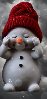 Snowman Organism Snow Live Wallpaper