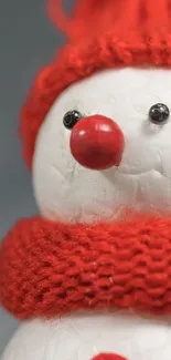 Snowman Red Headgear Live Wallpaper