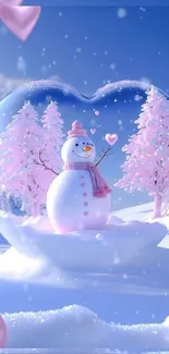 Snowman Snow Liquid Live Wallpaper