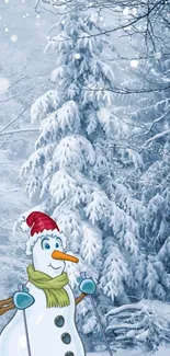 Snowman Snow Plant Live Wallpaper