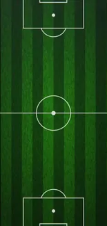 Green soccer field mobile wallpaper with detailed lines.