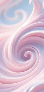 Swirling pastel pink abstract art wallpaper.