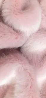 Soft pink fur mobile wallpaper with elegant texture.