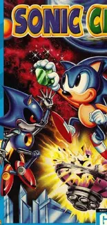 Sonic CD wallpaper featuring iconic characters and action scene.