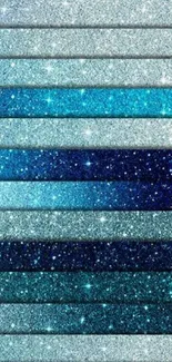 Sparkling blue layered glitter wallpaper for mobile devices.