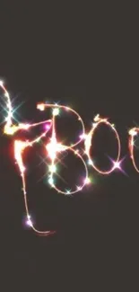 Vibrant neon 'Boo' text on dark background wallpaper.