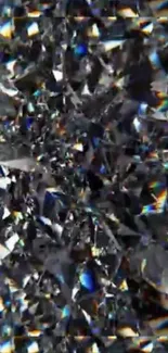 Abstract shimmering crystal pattern wallpaper