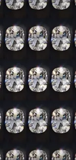 Sparkling crystals pattern wallpaper for phones.