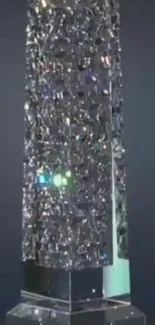 Shimmering crystal tower wallpaper for mobile.