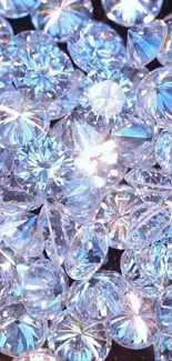 Shimmering collection of radiant diamonds.