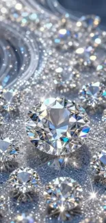Shining diamonds sparkle with elegance and luxury.