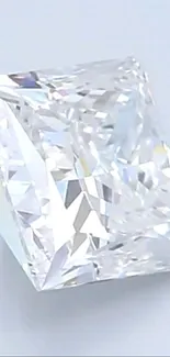 High-resolution image of a sparkling diamond on a white background.