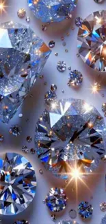 Shimmering diamonds mobile wallpaper with a luxurious shine.