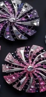 Colorful gemstone pattern mobile wallpaper.