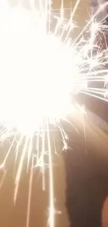 A bright sparkler light creating a dazzling effect on the screen.