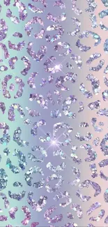 Sparkling pastel leopard pattern wallpaper.