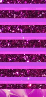 Abstract pink wallpaper with glittery stripes.