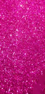 Vibrant pink glitter wallpaper with sparkling shimmer effect.