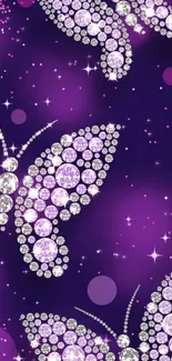 Diamond butterflies on a purple background.