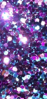 Sparkling purple and blue glitter texture wallpaper.