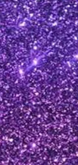 Purple glitter mobile wallpaper with sparkling effect.