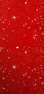 Sparkling starry red wallpaper for mobile phone backdrop.