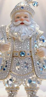 Sparkling Santa Claus figurine with jewels.