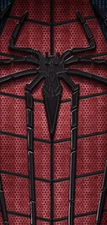 Red and black spider emblem wallpaper for mobiles.