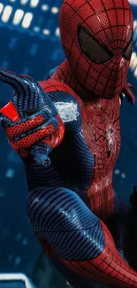 Spider-man Red Electric Blue Live Wallpaper