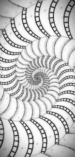 Monochrome spiral film strip design wallpaper