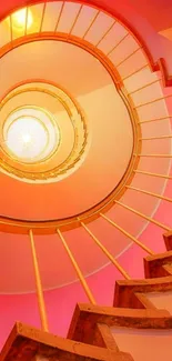 Vibrant spiral staircase wallpaper with dynamic colors.