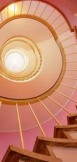 Captivating pink spiral staircase wallpaper for mobile devices.