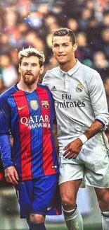 Barca Messi vs Real Ronaldo Live Wallpaper