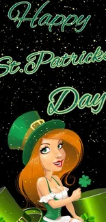 St. Patrick's Day mobile wallpaper with festive design.