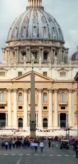 St. Peter's Basilica in Vatican City with its majestic dome and intricate design.