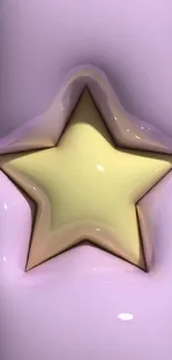 Lavender star-shaped mobile wallpaper.