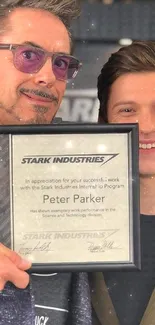 Wallpaper of Stark Industries Internship Award.