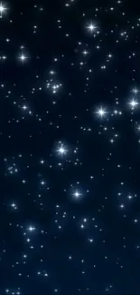 A starlit night sky mobile wallpaper featuring shimmering stars.