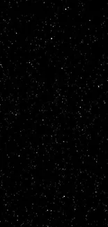 A starlit night sky mobile wallpaper with twinkling white stars on a black background.