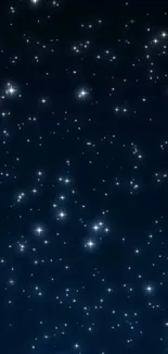 Mobile wallpaper of a starlit night sky with sparkling stars.